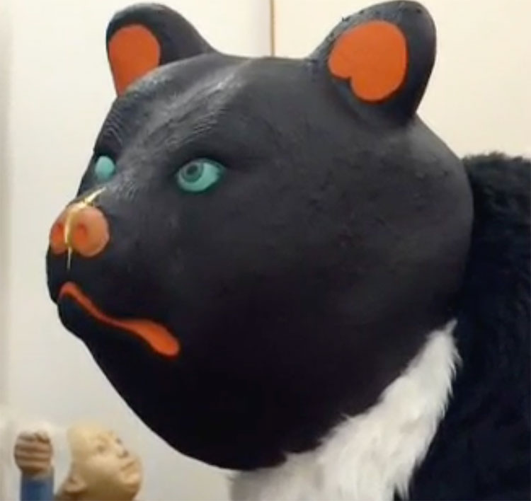 The bear and Kintaro painted effectively with a limited number of colors (The 2020 Kushida shrine Kazari Yamakasa, Rear side)