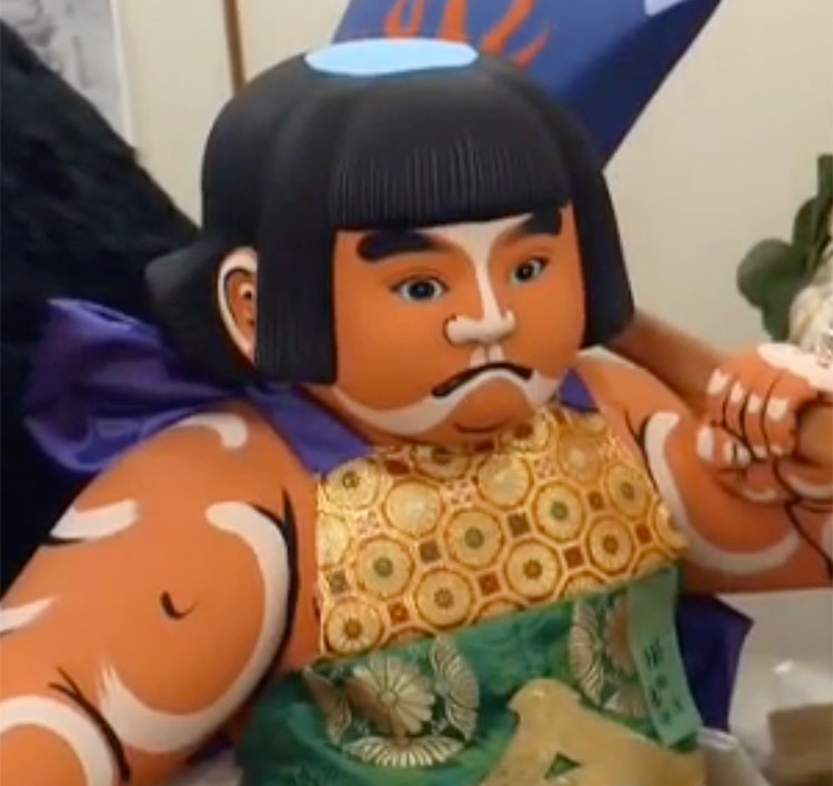 The bear and Kintaro painted effectively with a limited number of colors (The 2020 Kushida shrine Kazari Yamakasa, Rear side)