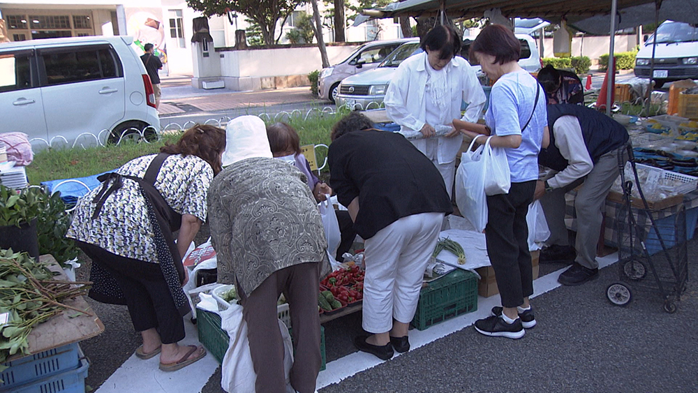 The produce is laid out simply but each stall has its special character.